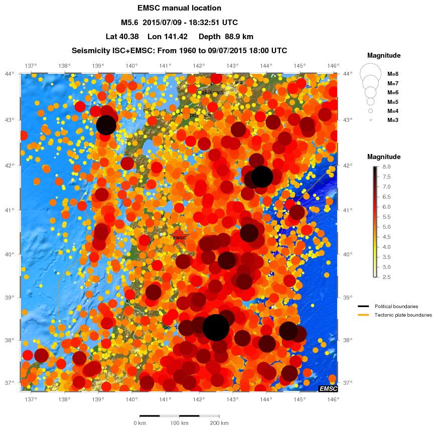 regional magnitude historical seismicity