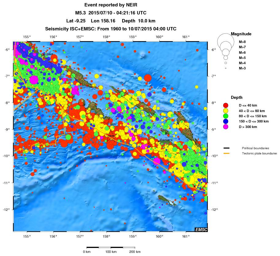 regional historical seismicity