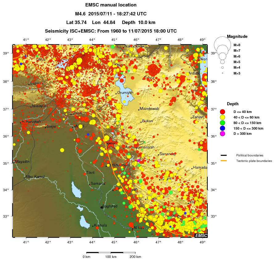 regional historical seismicity