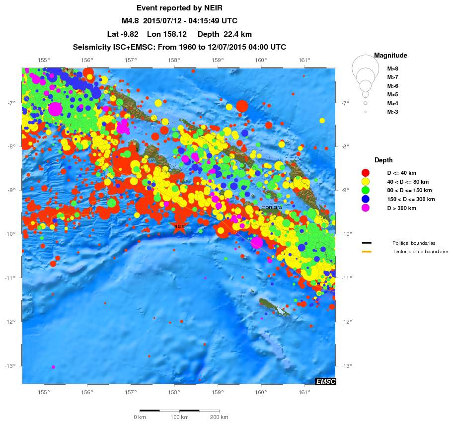 regional historical seismicity