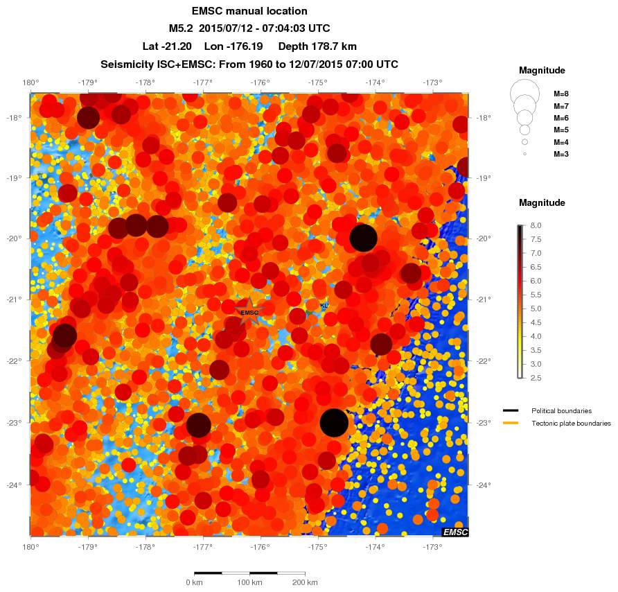 regional magnitude historical seismicity
