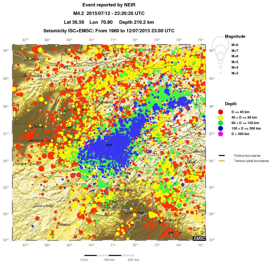 regional historical seismicity