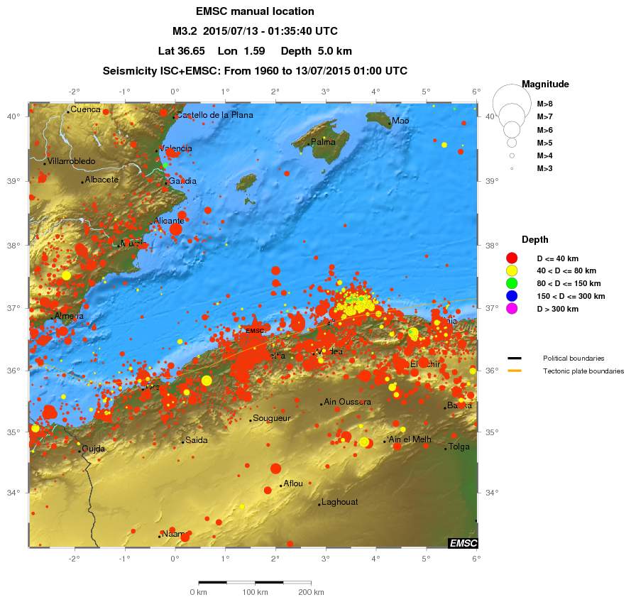 regional historical seismicity