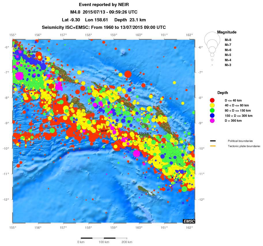 regional historical seismicity