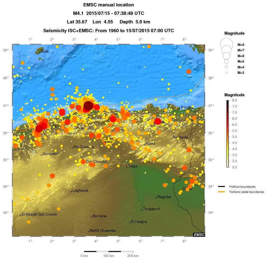 regional magnitude historical seismicity