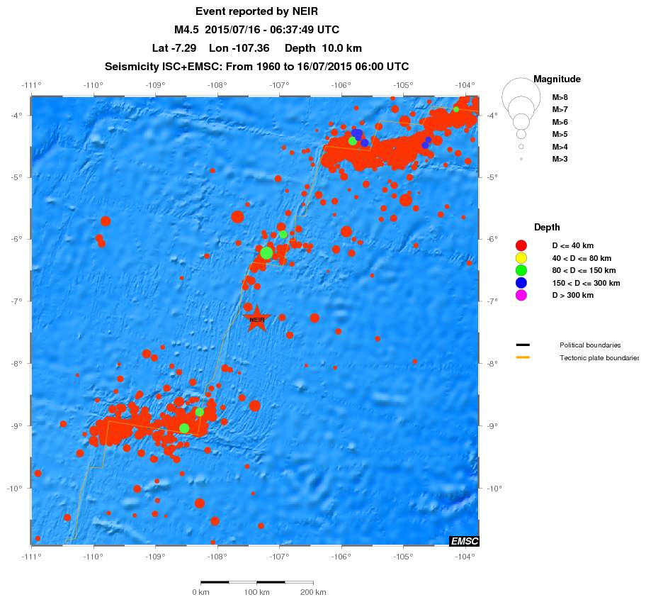 regional historical seismicity