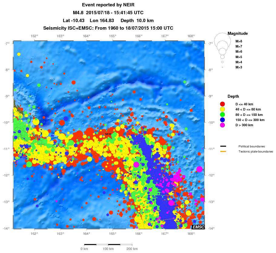 regional historical seismicity