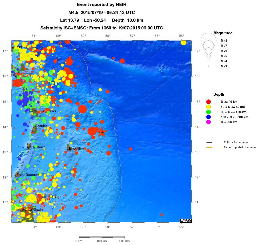 regional historical seismicity