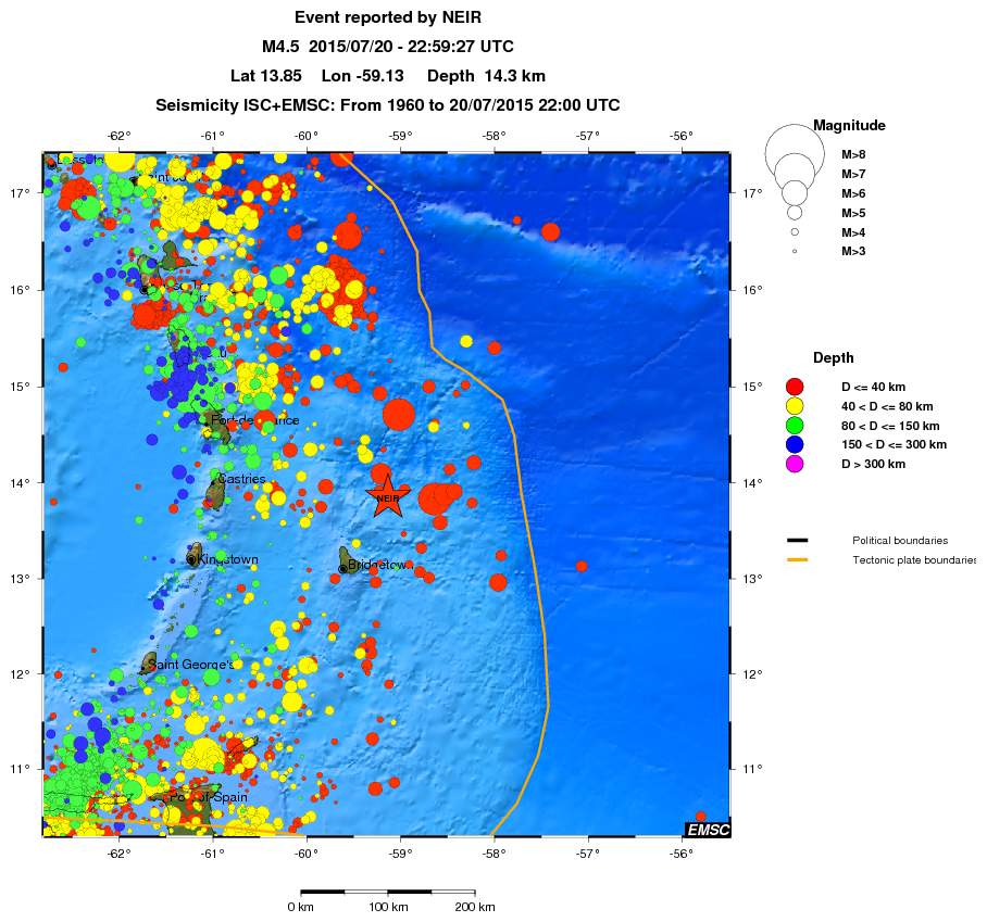 regional historical seismicity
