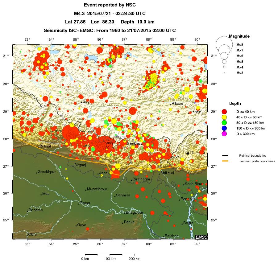 regional historical seismicity
