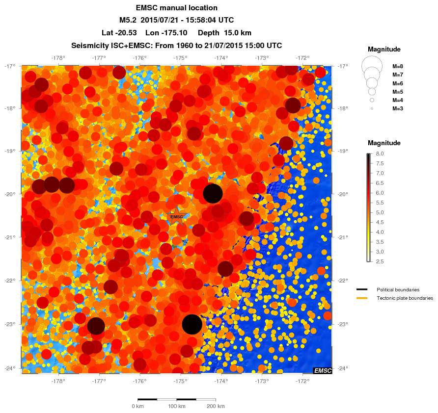 regional magnitude historical seismicity