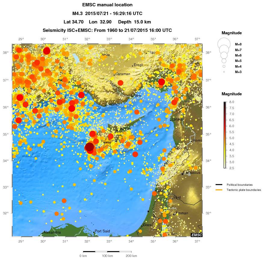 regional magnitude historical seismicity