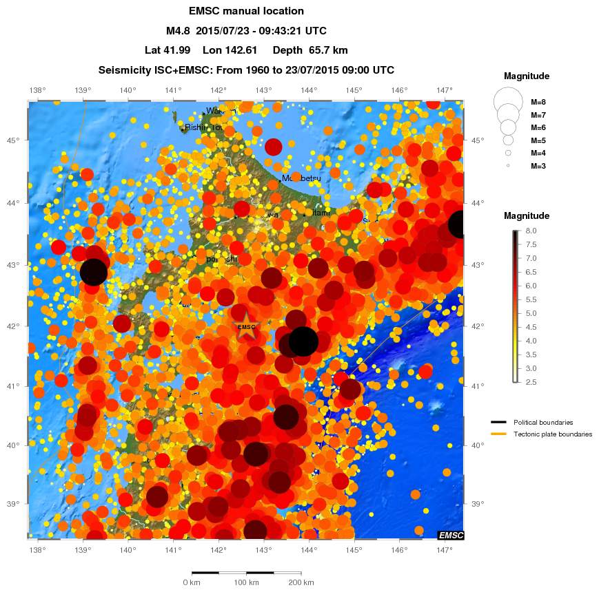 regional magnitude historical seismicity