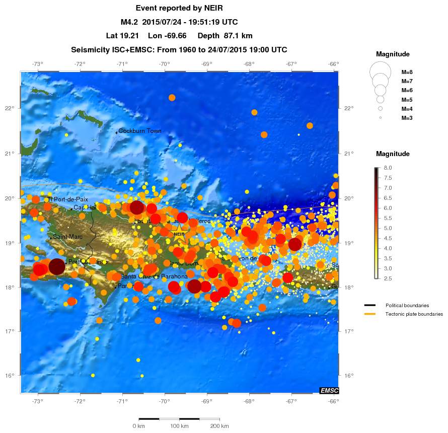 regional magnitude historical seismicity