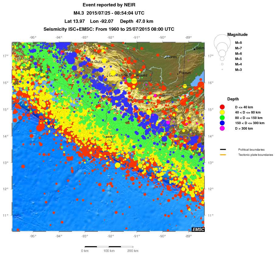 regional historical seismicity