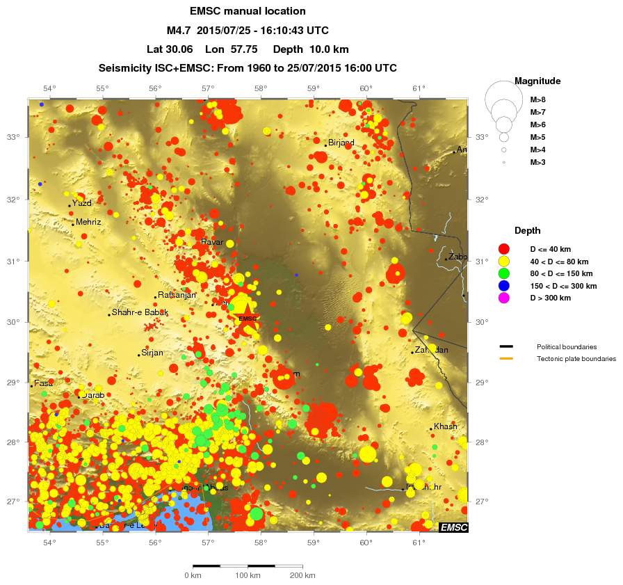 regional historical seismicity