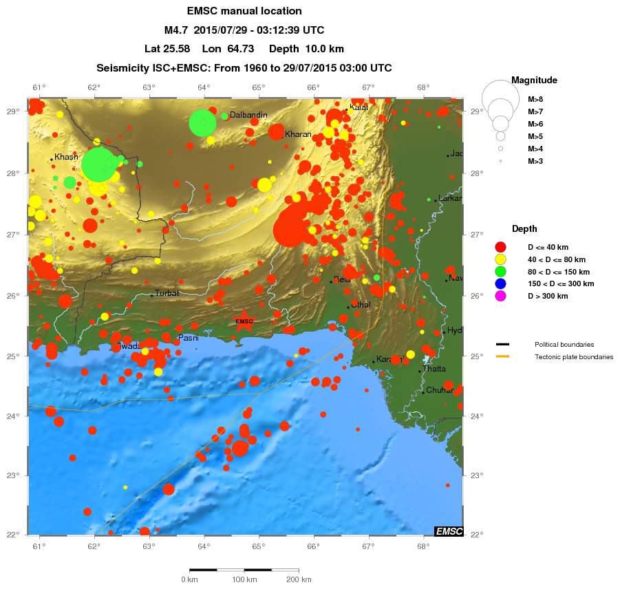 regional historical seismicity