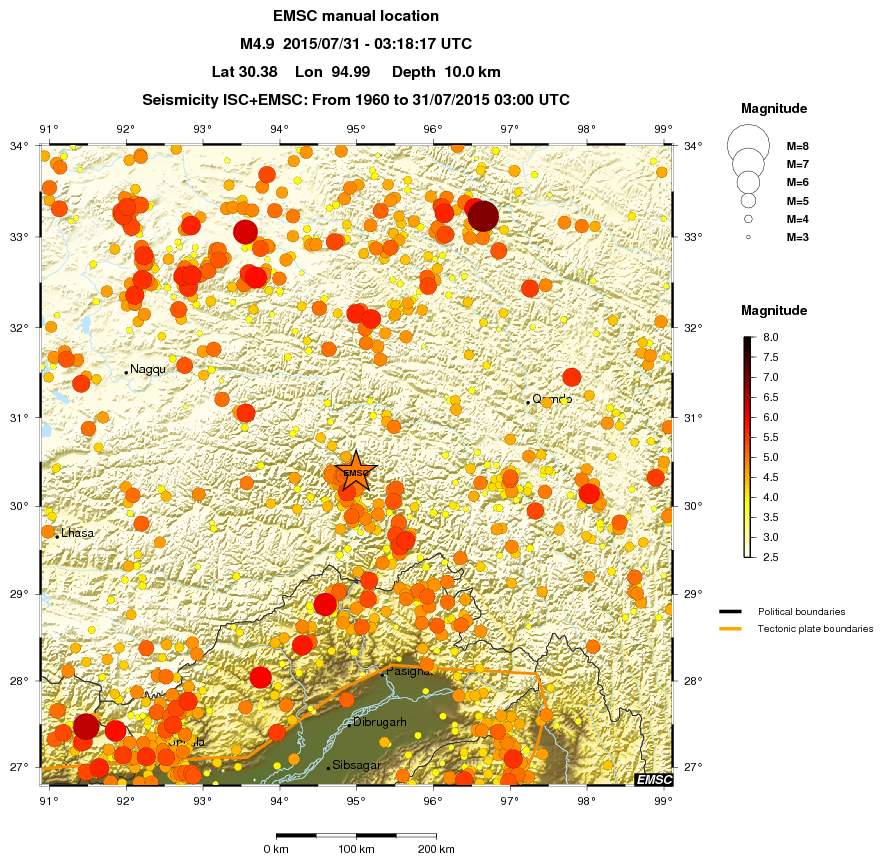 regional magnitude historical seismicity
