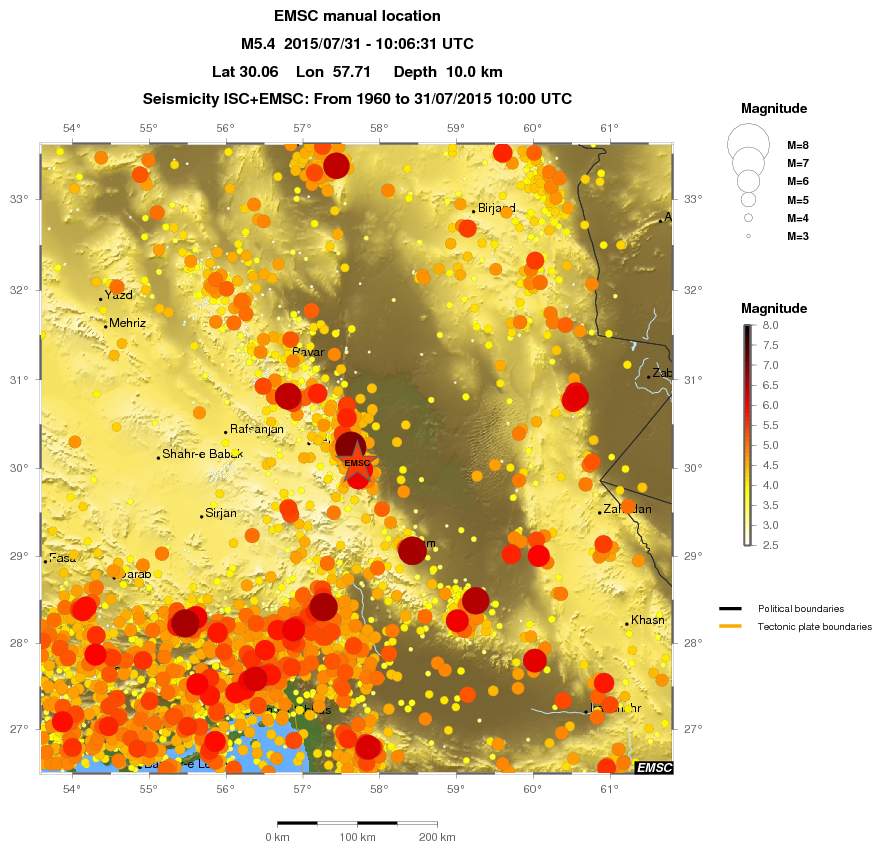 regional magnitude historical seismicity
