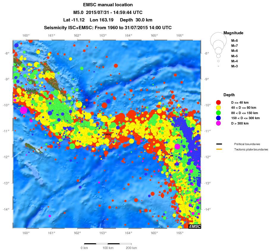 regional historical seismicity