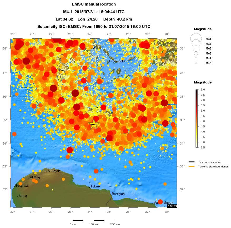 regional magnitude historical seismicity