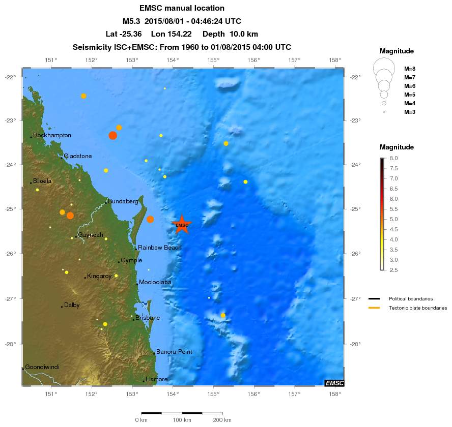 regional magnitude historical seismicity