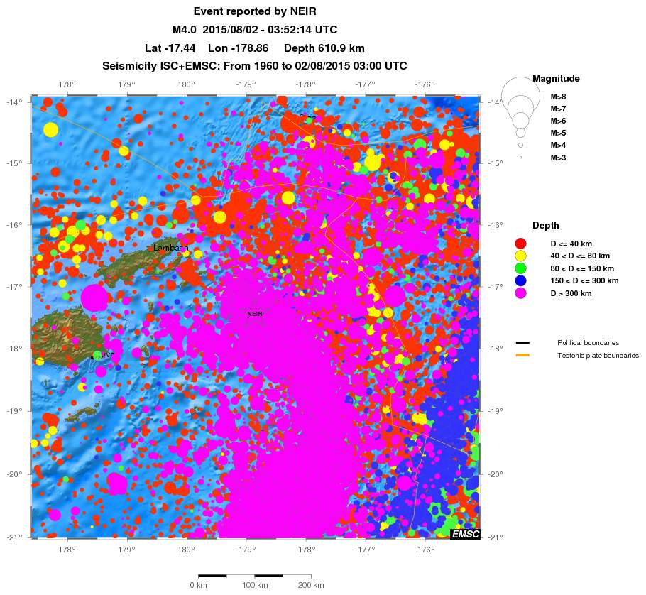 regional historical seismicity