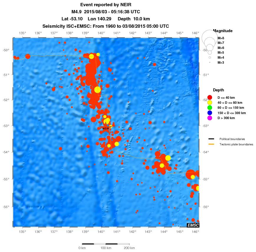 regional historical seismicity