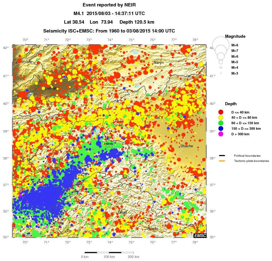 regional historical seismicity