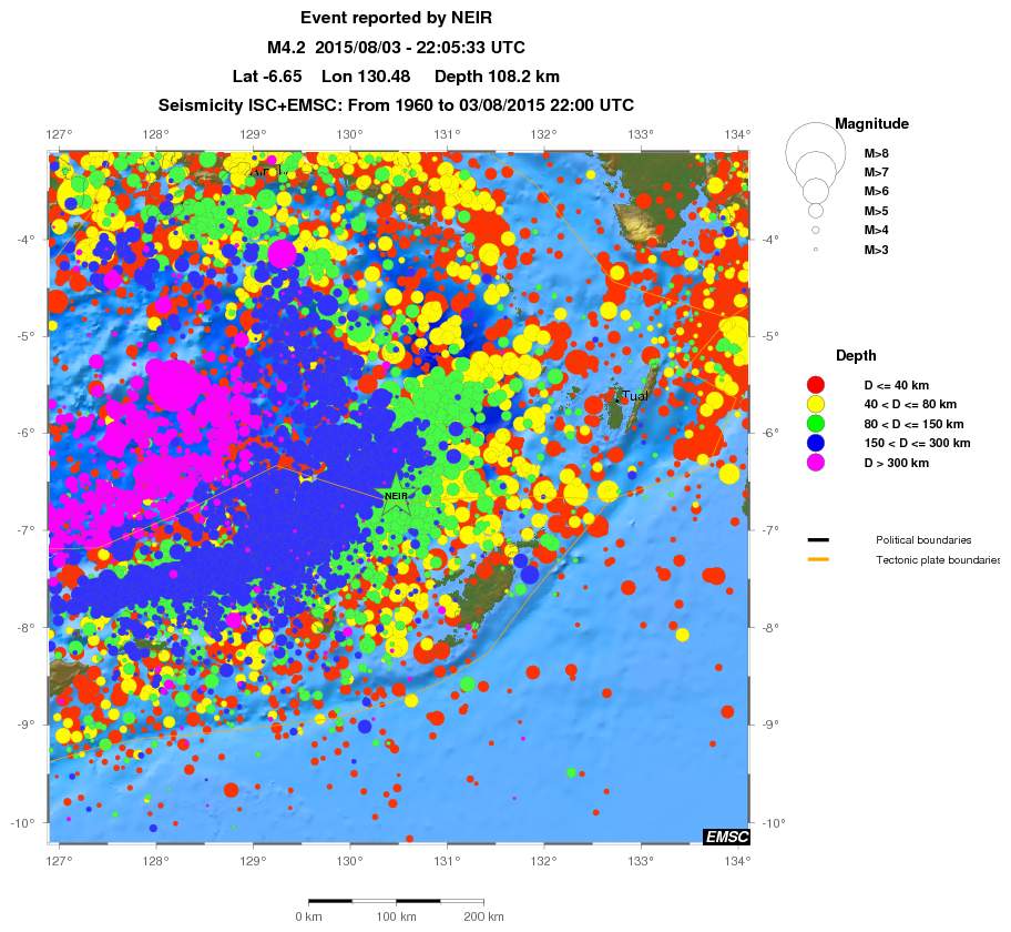 regional historical seismicity