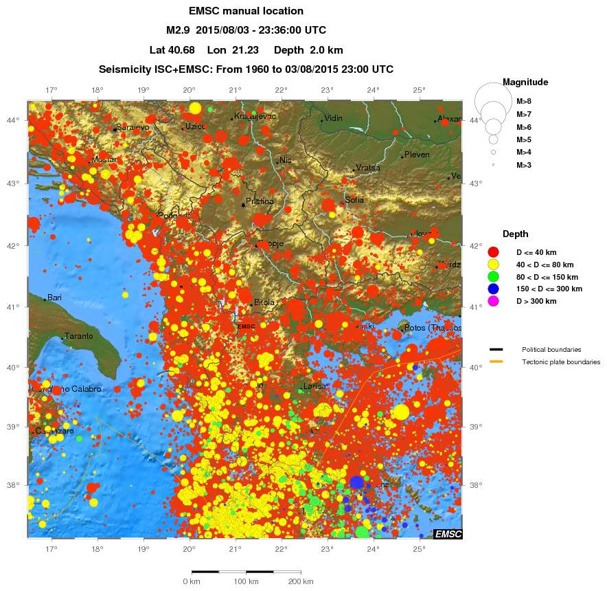 regional historical seismicity