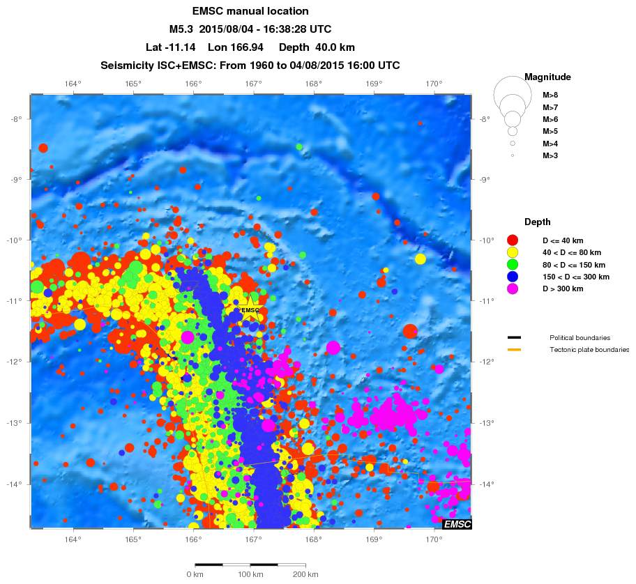 regional historical seismicity