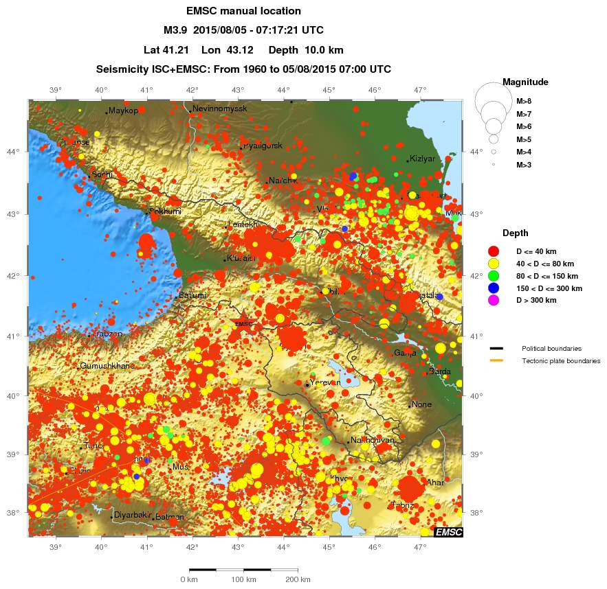 regional historical seismicity