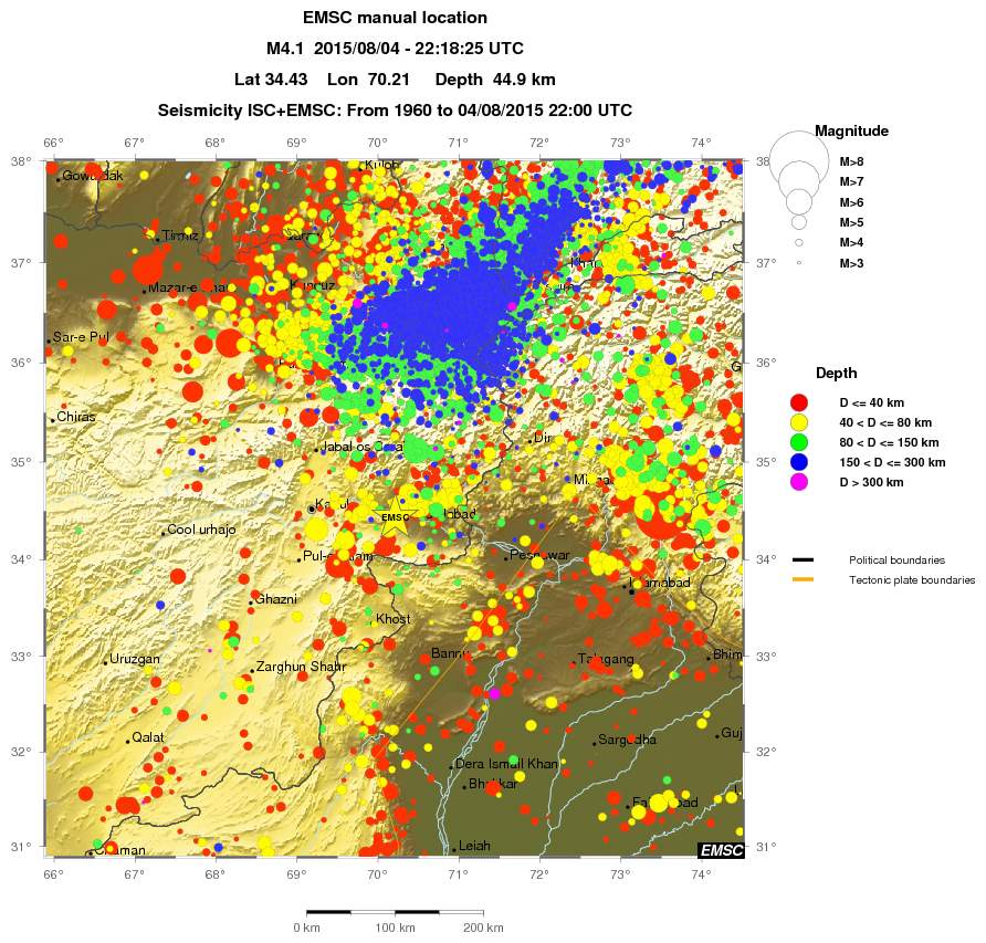 regional historical seismicity