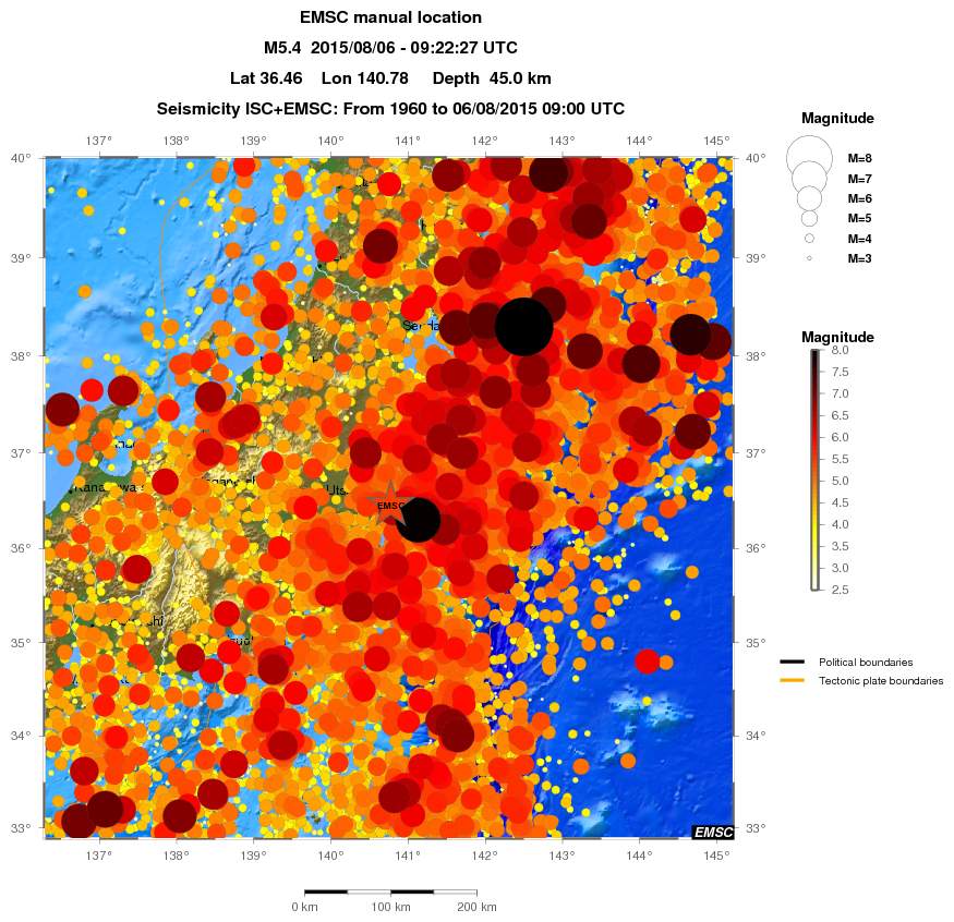 regional magnitude historical seismicity