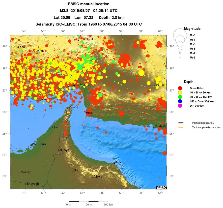 regional historical seismicity