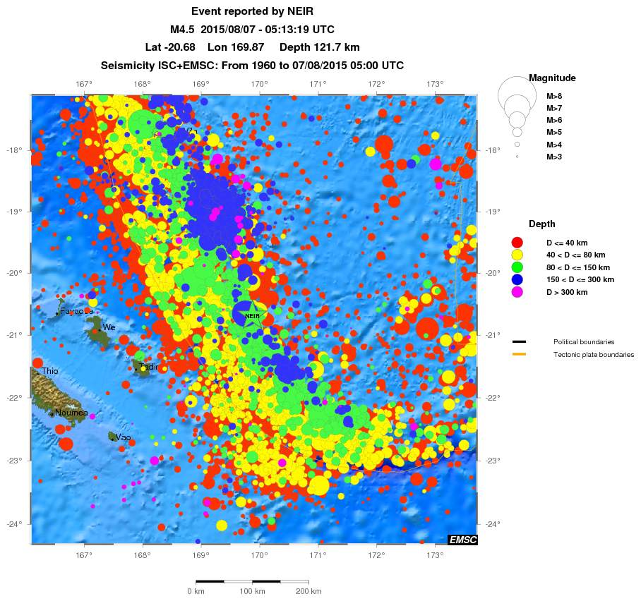 regional historical seismicity