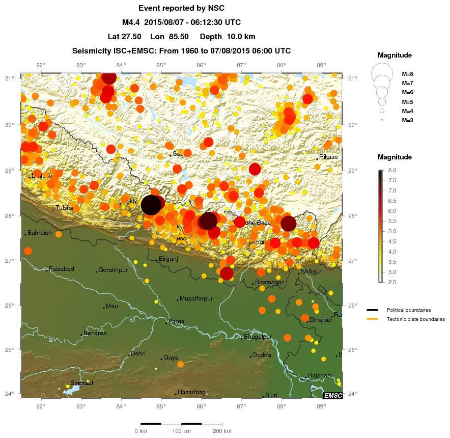 regional magnitude historical seismicity