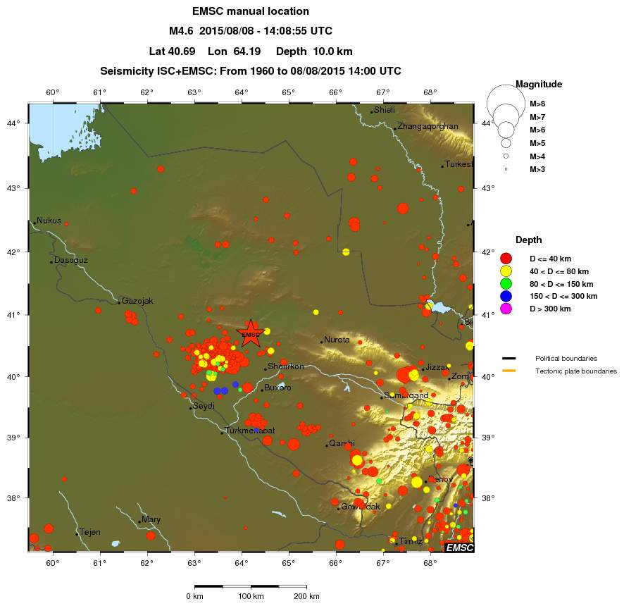 regional historical seismicity