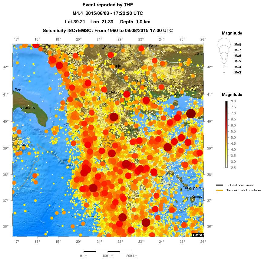 regional magnitude historical seismicity