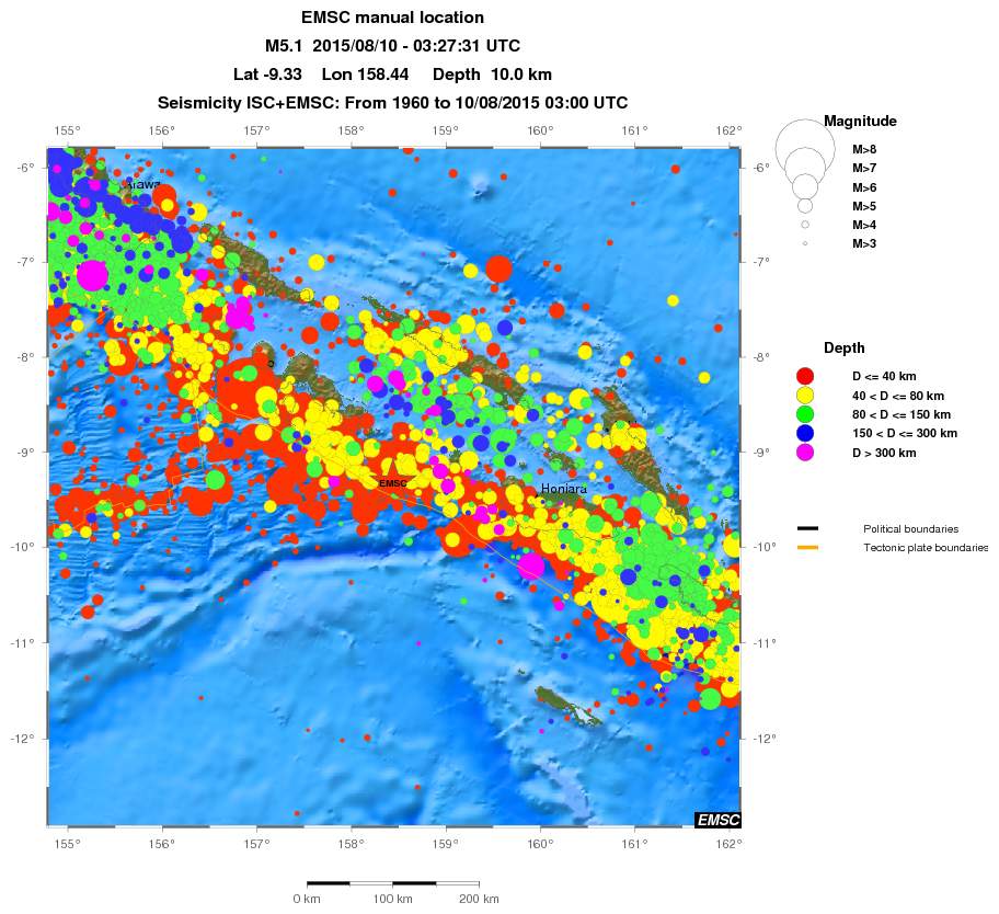 regional historical seismicity