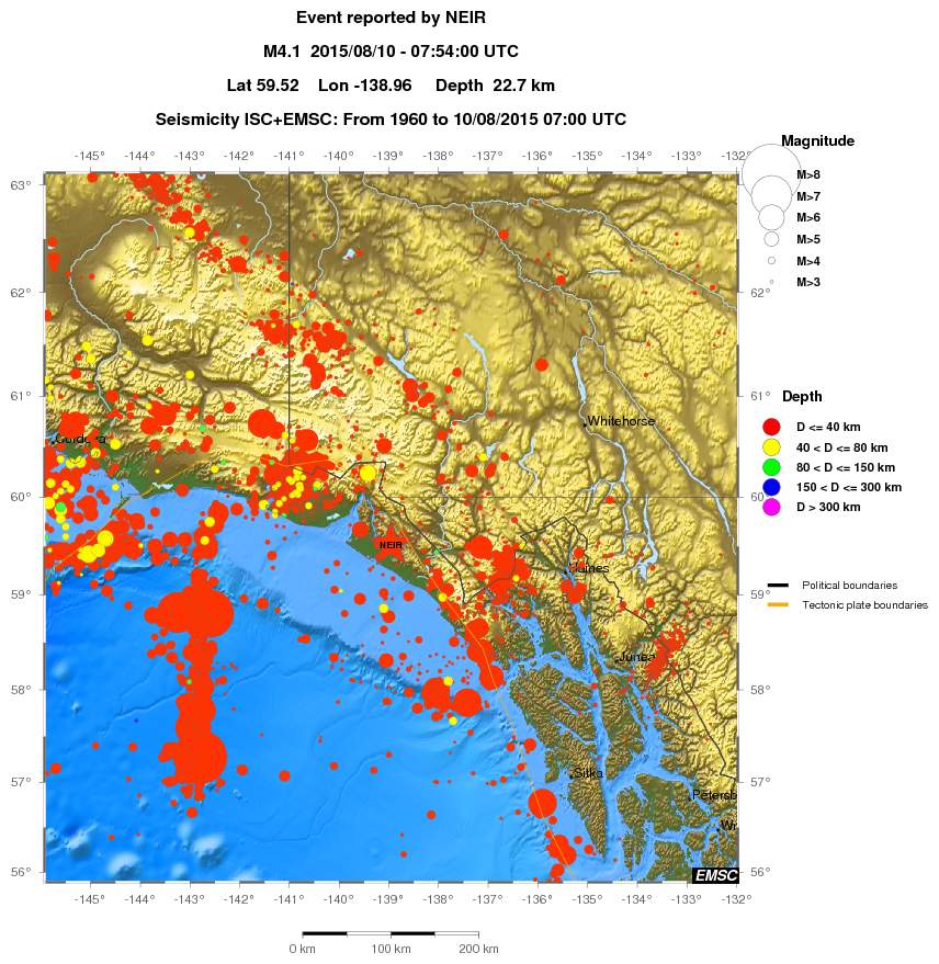 regional historical seismicity