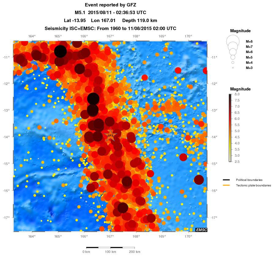 regional magnitude historical seismicity