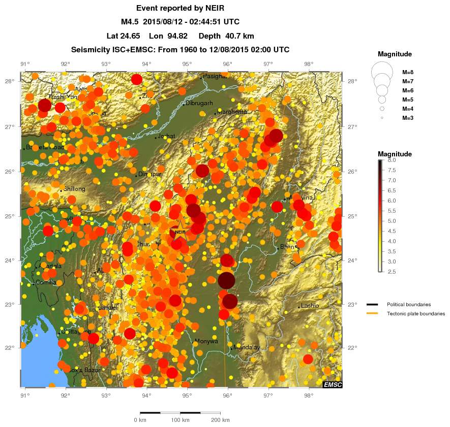 regional magnitude historical seismicity