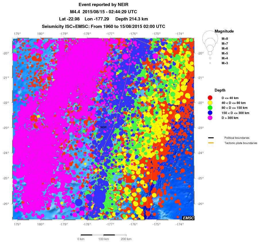 regional historical seismicity