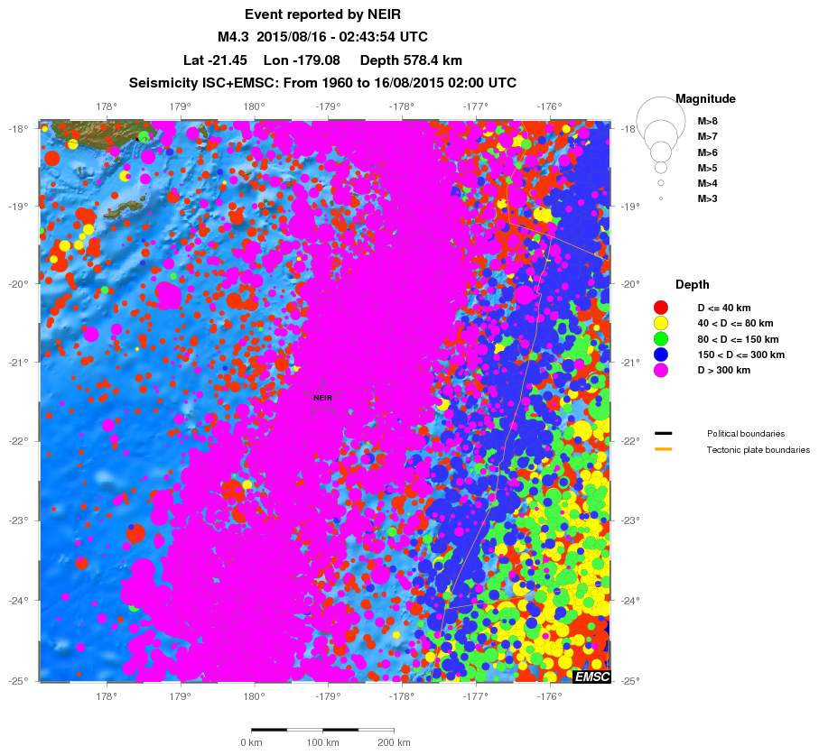 regional historical seismicity