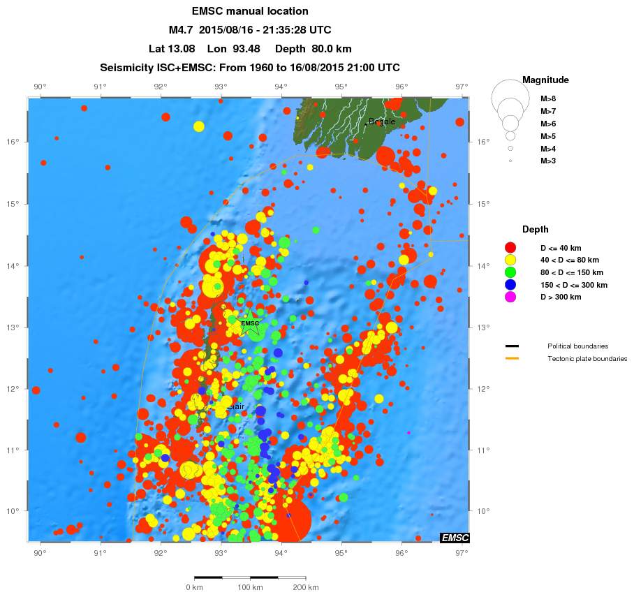 regional historical seismicity