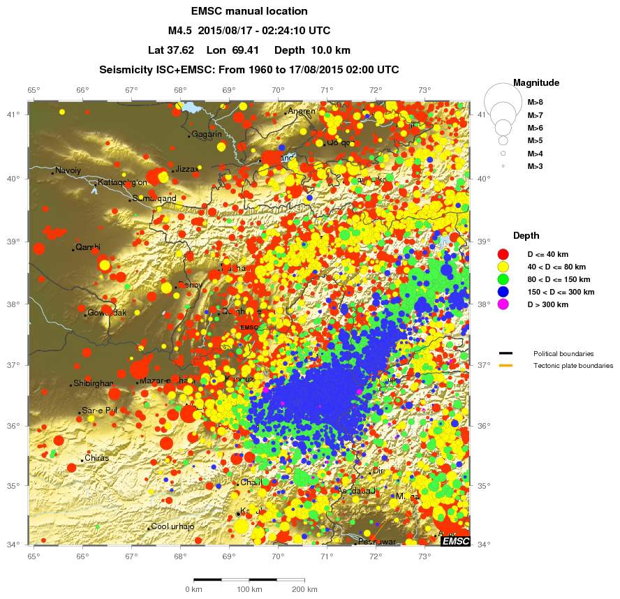 regional historical seismicity