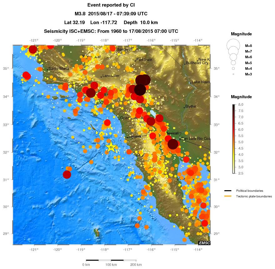 regional magnitude historical seismicity