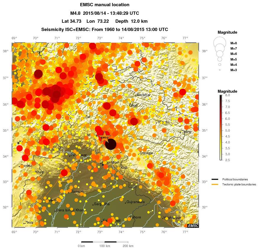 regional magnitude historical seismicity